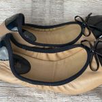 Michael Kors Michael Juliette Nude Black Leather Ballet Flats Size 7 Photo 7