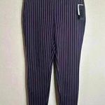 Eric Casual Striped navy/wine Dress Pants Womens Size 10 New with Tags Blue Photo 0
