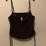 Glam Black Scrunched Tank Top/Crop Top Photo 0