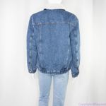 Madewell NEW Sherpa-Lined blue Denim Zip Jacket, size M, NWT Photo 12