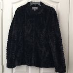 JM Collection FINAL MARKDOWN Ladies’  Lined Black faux Fur Jacket xl Photo 0