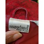 Newport News  Woman’s Red Leather Suede Jacket Trench Coat Size 8 Photo 8