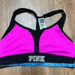 PINK - Victoria's Secret Victorias Secret PINK Black Ultimate Unlined Mesh Insert Sports Bra Size Small Photo 5
