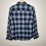 J.Crew  Button Down Navy Plaid Checkered Long Sleeve Shirt Size Small Photo 2