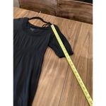 Theory  Dazell Charm puff short sleeve Mini Dress Shift Scoop Neck Black Viscose Photo 4