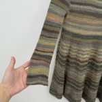 Moth Anthropologie Rainbow Stripe Sweater Wool Blend Size Medium Boho Babydoll Green Photo 5