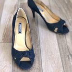 American Living Consuelo Black Open Toe Bow Tie Fabric Heels, sz. 7 Photo 10