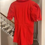 Red denim romper Size L Photo 1