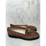 Amalfi Rangoni Loafers Size 12.5 Womens Brown Suede Walk On‎ Air Brown Slip On Photo 2