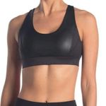 Splendid  Strappy Sports Bra Faux Leather Black Photo 0