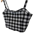 Hollister Women's  black white plaid cropped top Photo 1