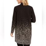 JM Collection NWT  Black Gold Metallic Open Front Cardigan Knit Sweater XS New Photo 1