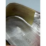Nine West  Metallic Silver Ballet Flats Women Size 6M Slip On Shoes Leather Photo 5