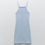 ZARA NWT  Cable Weave Straight Neck Dress Photo 2