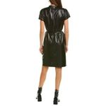 Theory NWT Black Paper Faux Leather Triangle Shirt Dress Size XL Photo 1