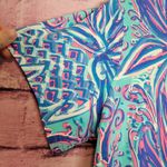 LULU B NEON BOLD COLORFUL ABSTRACT LARGE PINEAPPLE PRINT UPF 50 TEE XL Pink Photo 3