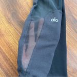 Alo Yoga alo High Waist Semi-Sheer Full Length Leggings Ankle Slit Photo 3
