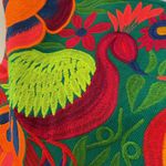 Boho Mexican Tote – Ethically Crafted Peacock Bag Green Photo 7