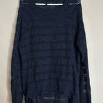 BCBGMAXAZRIA  Black Sheer Knit Sweater Size M boho Photo 0