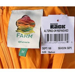 Farm Rio  Women's Mustard Orange Bustier Maxi Dress M Gauzy Vacation Beach Resort Photo 8