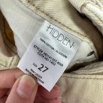 Hidden‎ Los Angeles Jeans Womens 27 Tan Cream Cargo Straight Crossover Button Photo 3