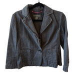 Banana Republic  Women's faded Black Denim Blazer Jacket‎ - Casual Career Photo 0