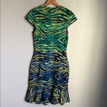M MISSONI Zebra Jacquard Dress 8 Blue Photo 4