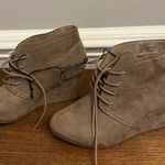 Arizona Jeans Arizona Jean Co. memory foam wedge ankle boots sz 10 style AZ Lily tie front NWT Photo 0