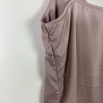 Garage Taupe Grey Satin Tie Front Slitted Spaghetti Strap Mini Slip Dress Size M Photo 6