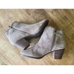 Franco Fortini Ella Suede Leather Ankle Boots Taupe Fringe Block Heel Size 6 Photo 6