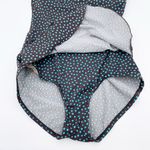 Maxine of Hollywood One Piece Swimsuit Skirt Front Brown Blue Polka Dot Size 10 Photo 5