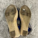 Montego Bay Club Blue Faux Suede Wedge Heels 7 1/2 Photo 5