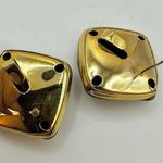 Square faux pearl rhinestone peach earrings Orange Photo 6