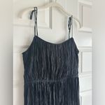 Ulla Johnson Orla Tie Strap Crinkle Satin Midi Dress in Noir NwT 12 Photo 4