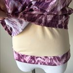 Duluth Trading Company Suit Up Swim Built In Bra Cap Sleeve Top Purple Size 8 Photo 2