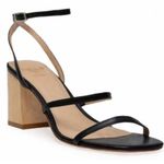 Black Suede Studio Verana Ankle Strap Sandal in Black Leather Sz7.5 retail $350 Size 7.5 Photo 0
