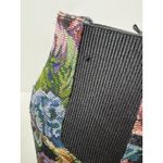 Forever 21  Shoes Women 8 Black Floral Tapestry Platform Chelsea Booties Boho Photo 6