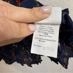 Madewell Silk Stanza Ruffle-Hem Top in Moonless Floral Size XS Photo 4