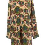 2012 MARNI at H&M Green Purple Multi Batik Print Silk Dress Photo 0