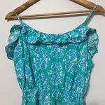 Lilly Pulitzer  Kalen Lagoon Green Hey Sailor Flounce Ruffle Dress Size Large Photo 3