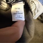 BCBGeneration  High Rise Barrel Leg Pants Olive Green Stretch Cotton Size L Photo 7