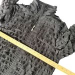 Womens See Though Black Ruffle Jacket Size S Petite Sheer Full Zip Ethereal Photo 7