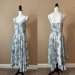 Angie | Blue Floral Handkerchief Button Down Hem Dress Sz M Photo 2