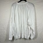 Rails  White Linen‎ Button Up Frances Long Sleeve Top Photo 7
