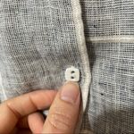 Habitat  Blue Striped Linen Button Down Lagenlook Shirt Womens S Casual Beachy Photo 1