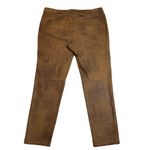 Chico's  Faux-Suede Worn Luggage Slim Pants Size XL/16 Regular Western Boho Photo 1