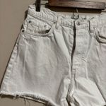& Other Stories & Other Stories White Denim Button Fly Shorts- Size 8 Photo 3