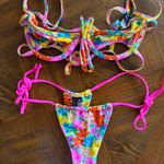 For Love & Lemons  colorful flower bikini XS Photo 1