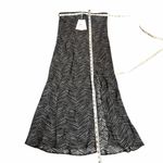 ANINE BING NEW  Dolly Silk Midi Skirt Green Zebra Size Medium Photo 6