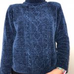 Alfred Dunner Petite blue low turtleneck sweater Photo 0